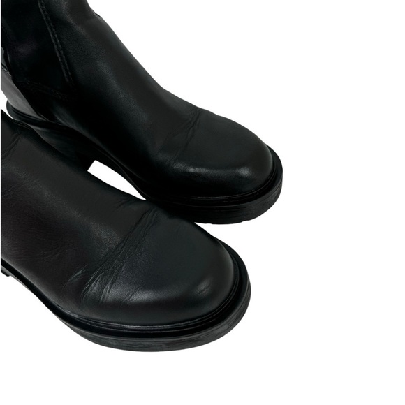 Zara Leather Ankle Platform Combat Boots Chunky Sole 1124/010 Women's Size 41 - Picture 12 of 16